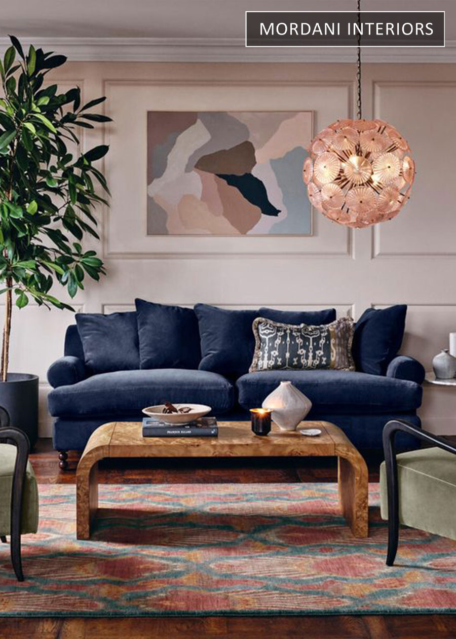 Denim Blue Velvet Upholstery Fabric